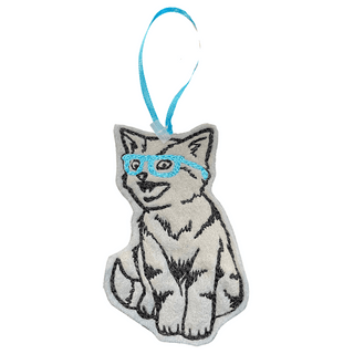 Sew Much Nerdy Kitty Felt Ornament