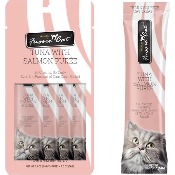 Fussie Cat Puree Lickable Treat Tuna & Salmon