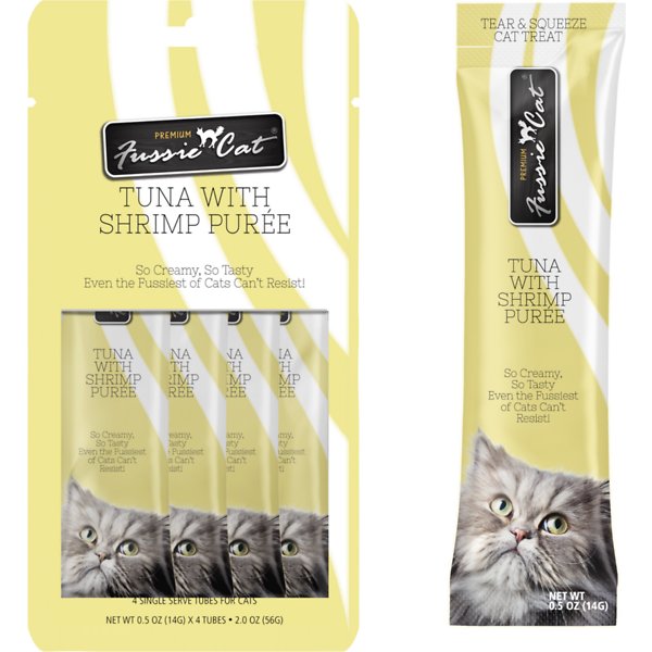 Fussie Cat Puree Lickable Treat Tuna & Shrimp