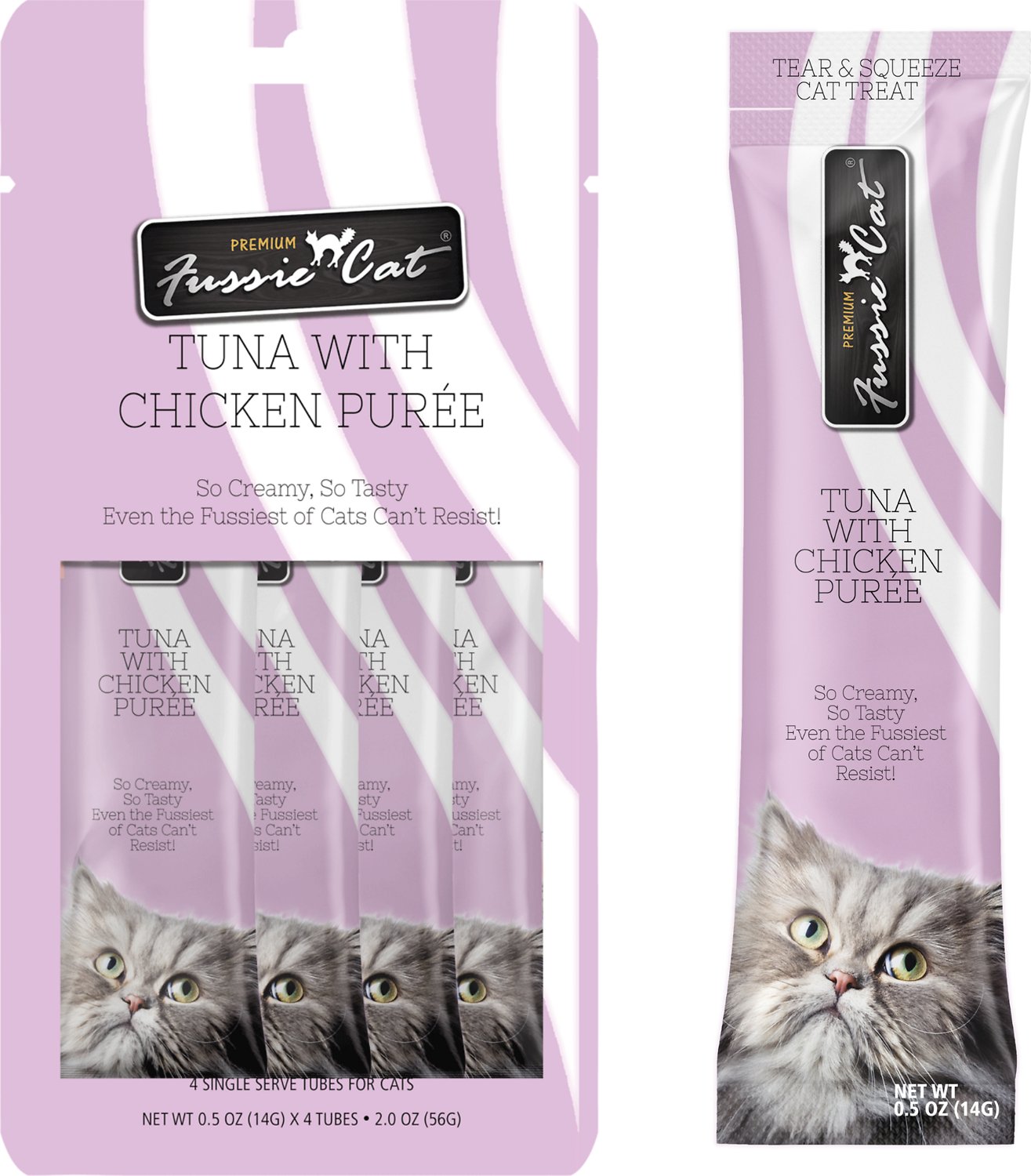 Fussie Cat Puree Lickable Treat Tuna & Chicken