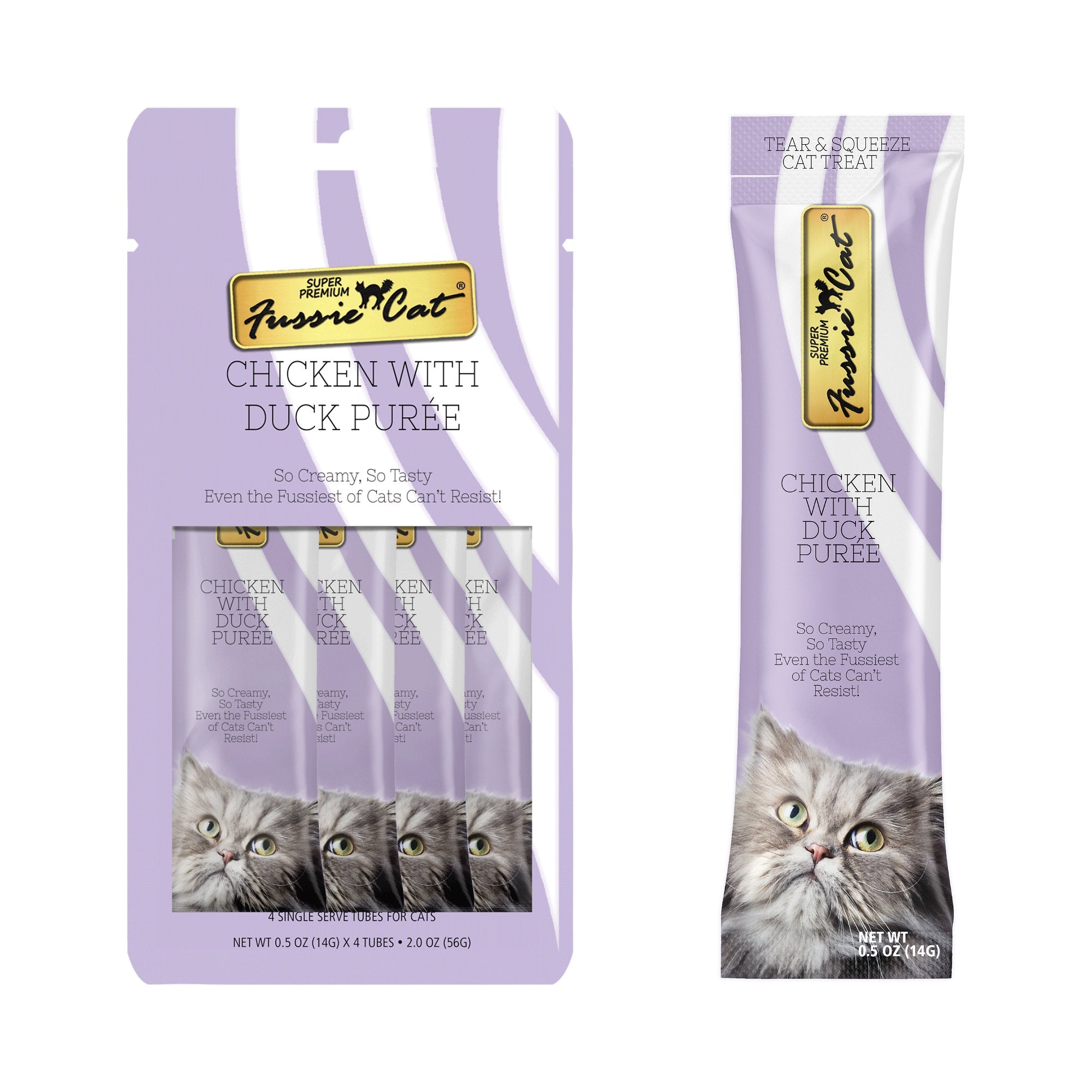 Fussie Cat Puree Lickable Treat Chicken & Duck