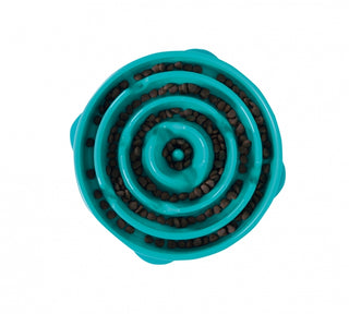 Outward Hound Fun Feeder Slo Bowl Drop Turquoise