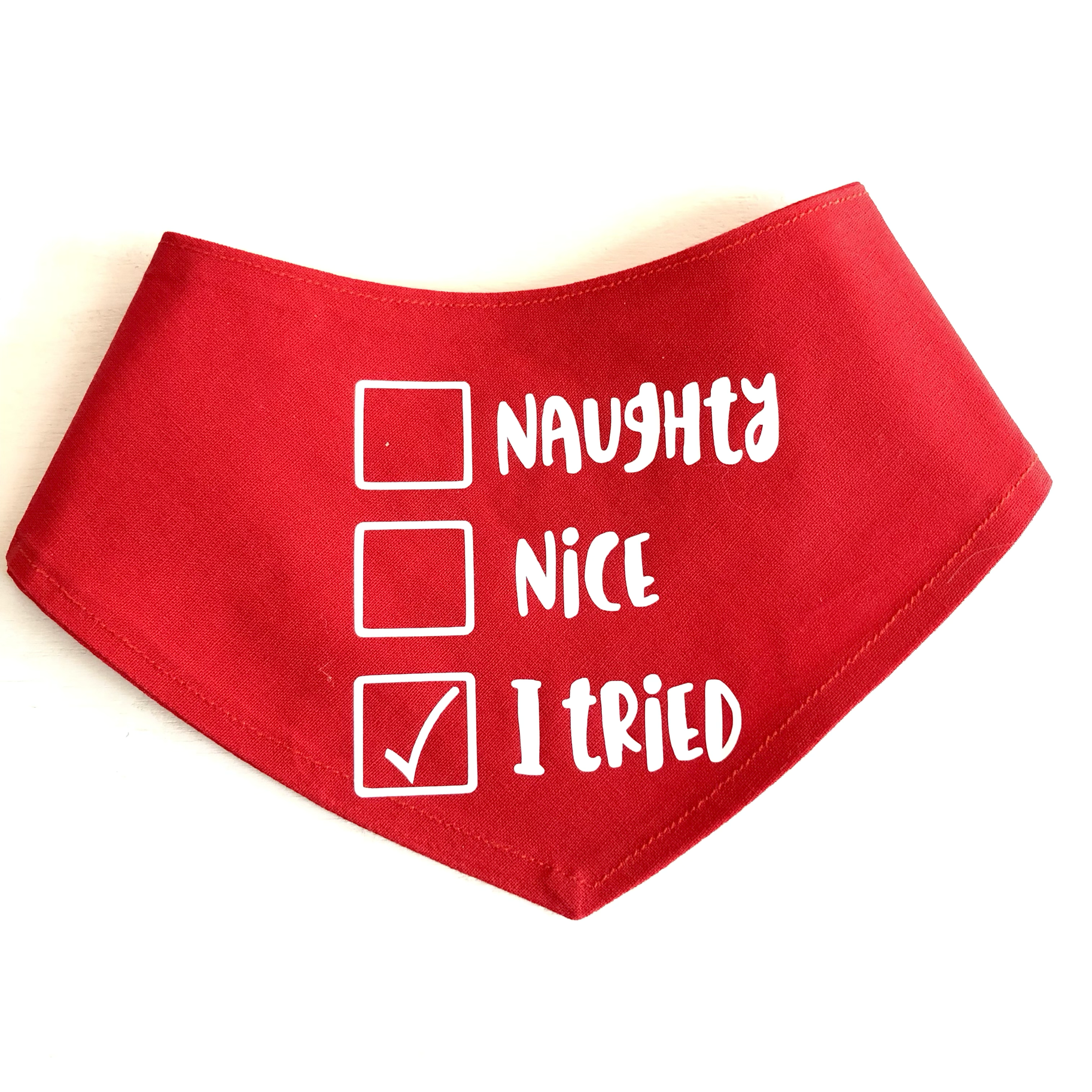 Three Fluffy Tails Naughty Nice Bandana