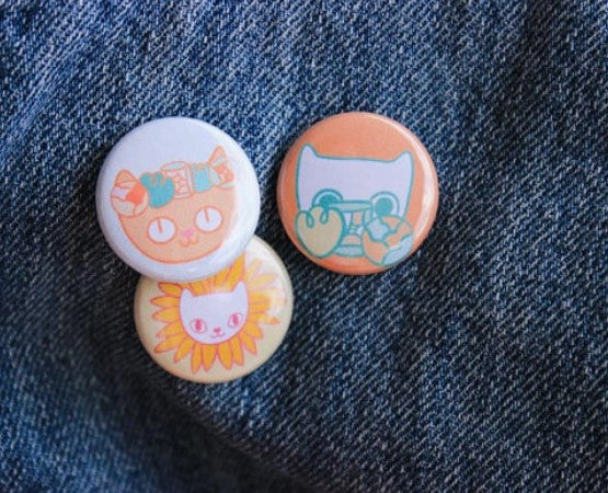 Beth Spencer Floral Feline Pin