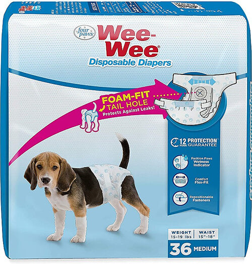 Four Paws Wee-Wee Disposable Diapers Medium