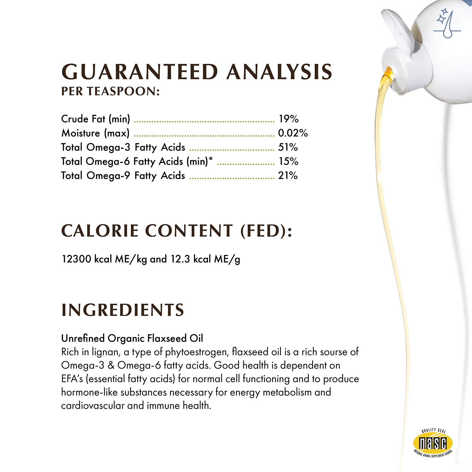 Wholistic Pet Organics Flax Seed Oil