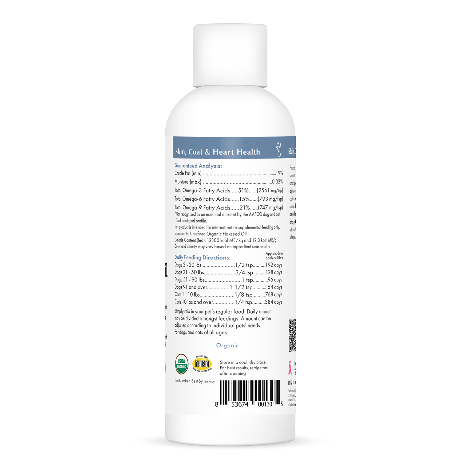 Wholistic Pet Organics Flax Seed Oil