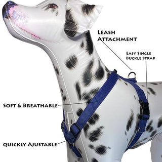 The Good Dog Company Corduroy Hemp Harness in Blue