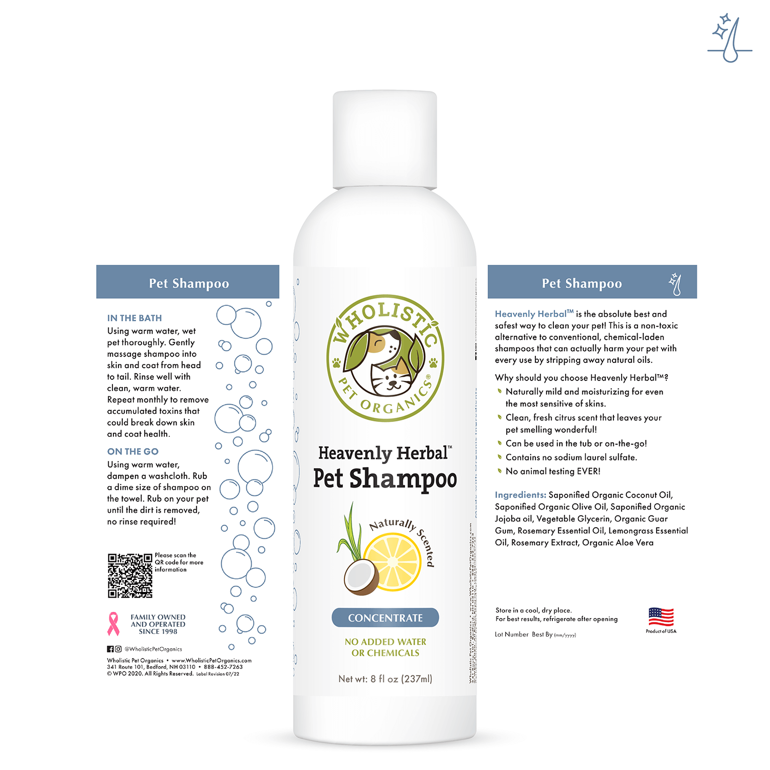 Wholistic Pet Organics Heavenly Herbal Pet Shampoo