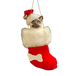 Jacqueline's Originals Velvet Cat Stocking