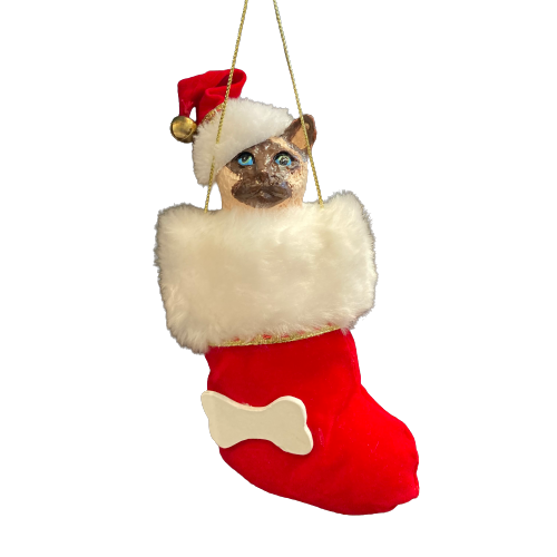 Jacqueline's Originals Velvet Cat Stocking
