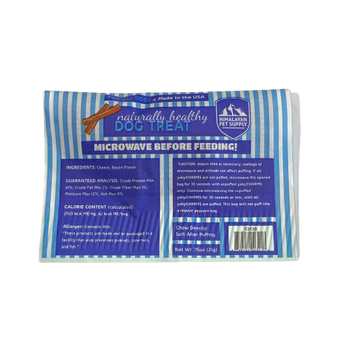 Himalayan Yaky Charms With Bacon Microwavable Cheese Puff Treats Single