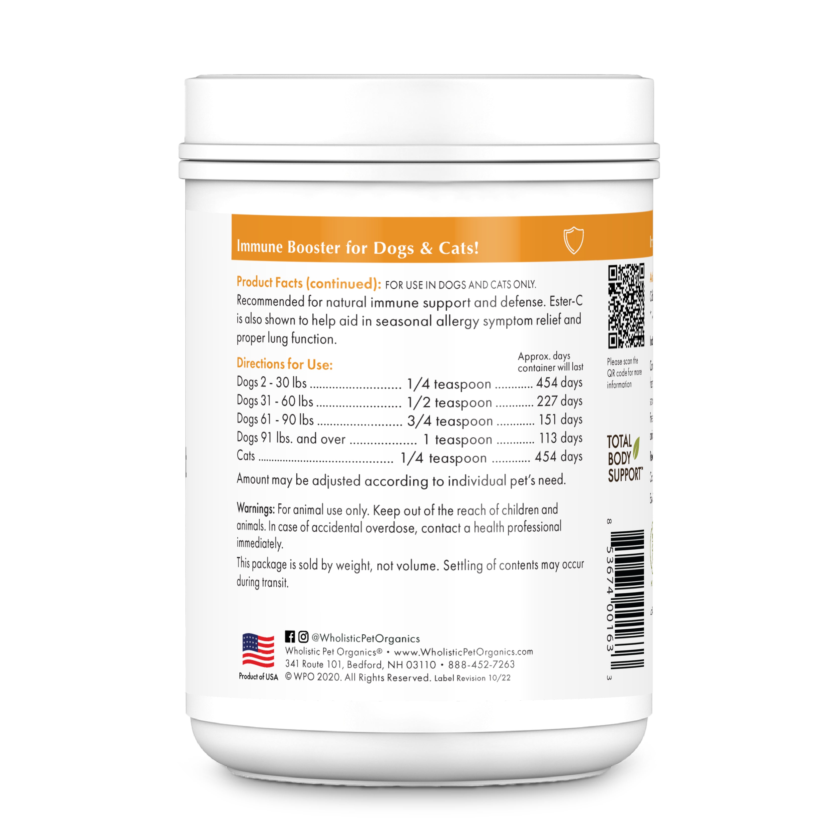 Wholistic Pet Organics Ester C