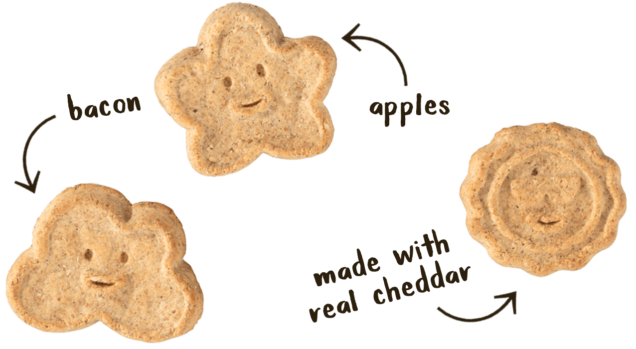 Wag More Oats & Grains Biscuits Bacon, Cheese & Apple