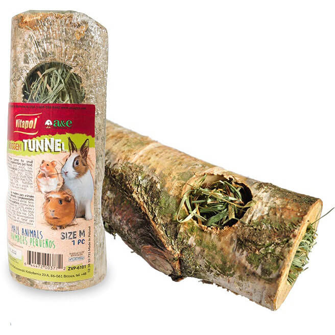 A&E Vitalpol Wooden Tunnel with Hay