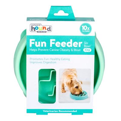 Outward Hound Fun Feeder Slo-Bowl Mint Wave