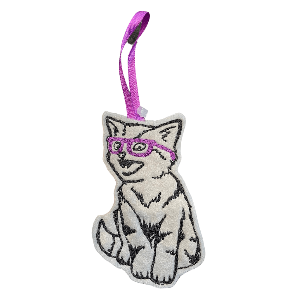 Sew Much Nerdy Kitty Felt Ornament