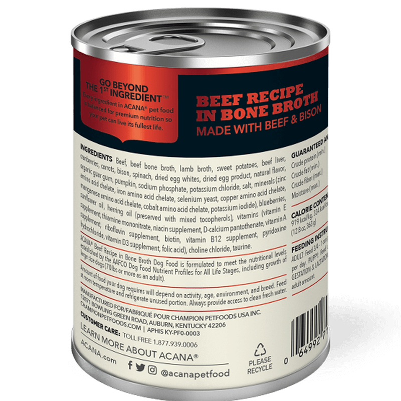 Acana Premium Chunks Beef Recipe in Bone Broth