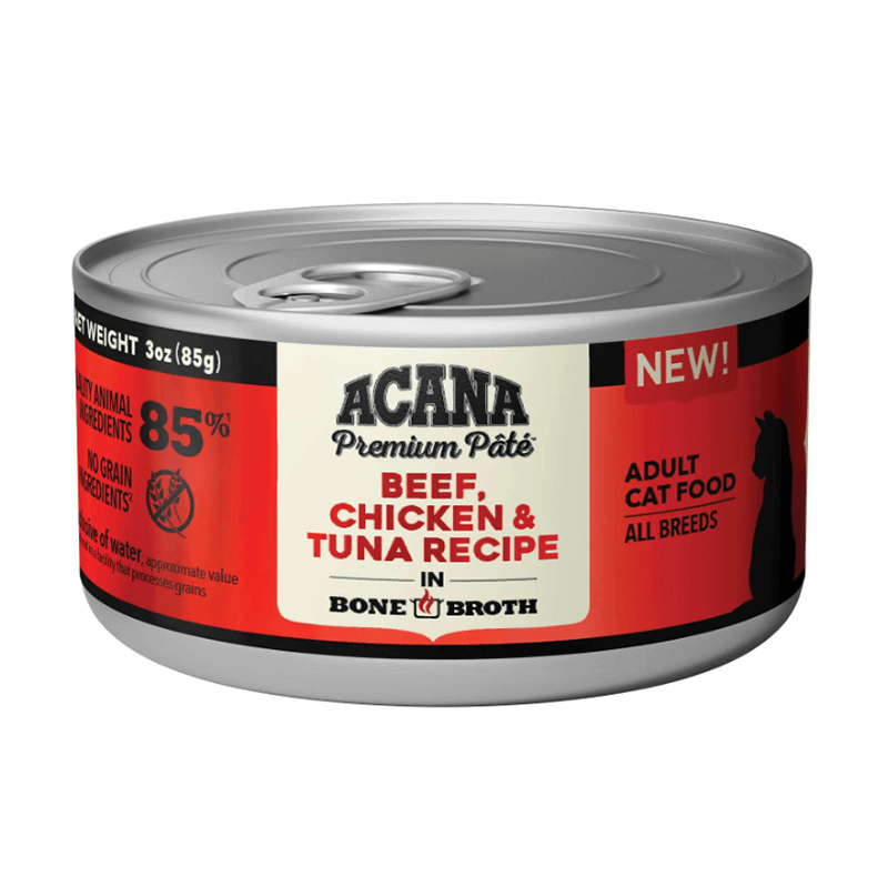 Acana Cat Premium Pate Beef, Chicken & Tuna in Bone Broth