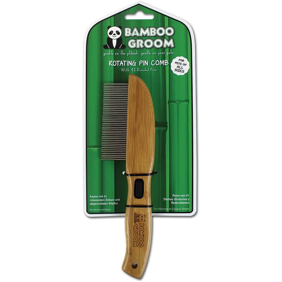 Bamboo Groom Flea Comb with 41 Pins
