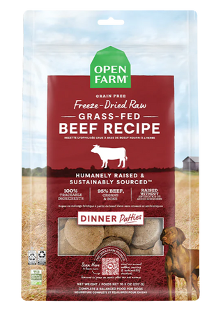Open Farm Freeze Dried Raw Patties Grass-Fed Beef