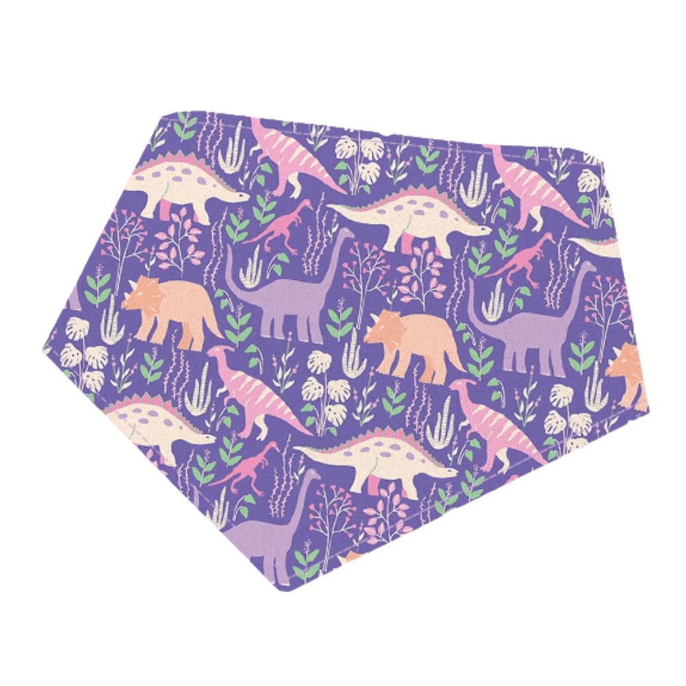 Bibby Bubby Lavender Dinosaurs Bandana