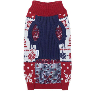 Blueberry Pet Vintage Reindeer Matching Family Christmas Sweater Red/Blue