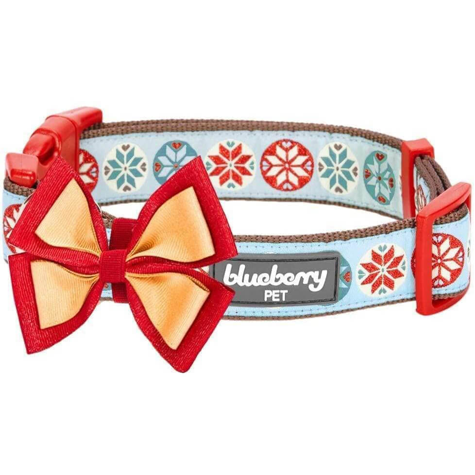 Blueberry Pet Vintage Snowflake Christmas Collar