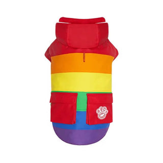 Canada Pooch Torrential Tracker Raincoat Rainbow