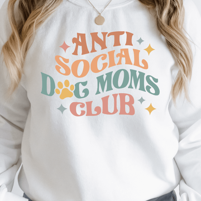 CatahoulaCreations Anti-Social Dog Mom Club Crewneck Sweatshirt