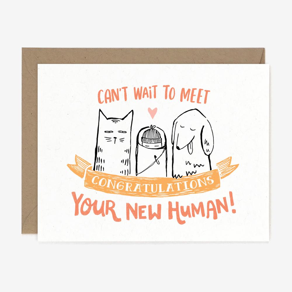 Paper Pony Co. Cards New Human Baby Card