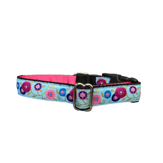 Mackenzie Collar Pop Flowers Blue