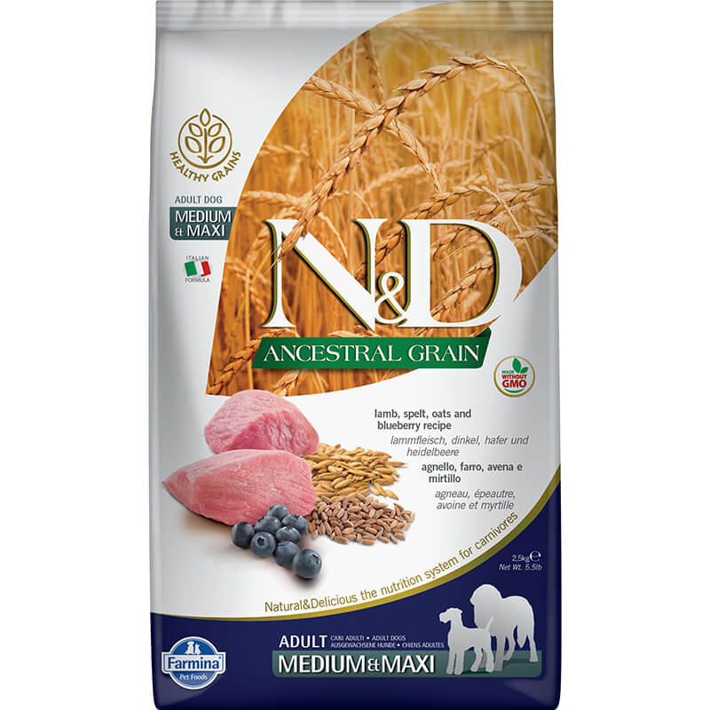 Farmina N&D Ancestral Grain Lamb & Blueberry Adult