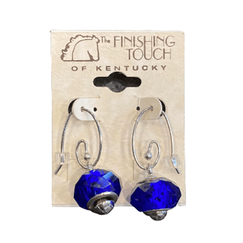 French Wire Blue Glass Drop Earrings HER7017
