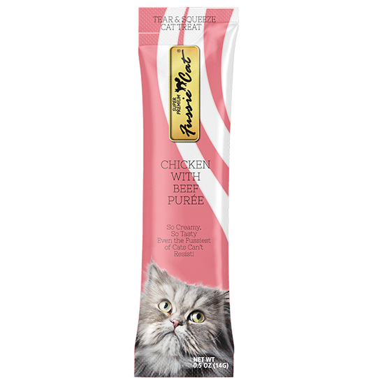 Fussie Cat Puree Lickable Treat Chicken & Beef