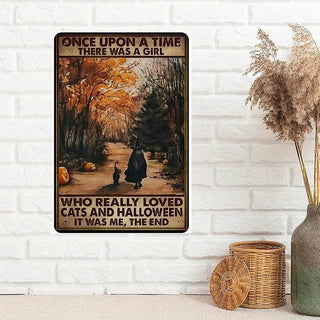 Halloween Tin Cat Signs Once Upon A Time