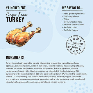 Honest Kitchen Minced Turkey in Bone Broth Gravy