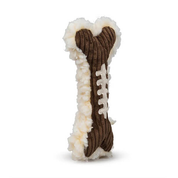 HuggleHounds Fleece Football Bone