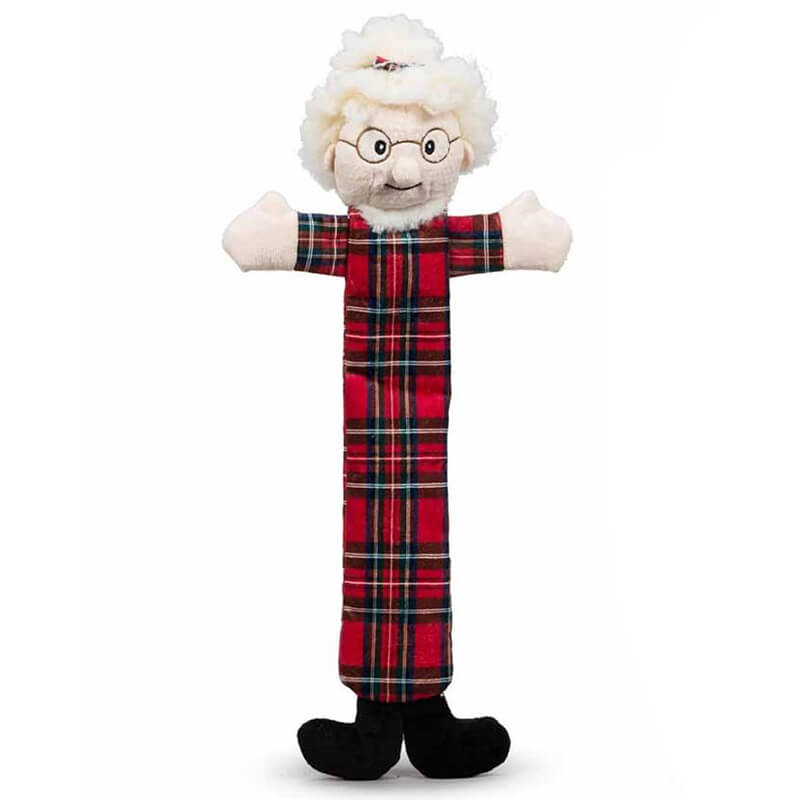 Hugglehounds Long & Lovelie Tartan Fleece Mrs. Clause