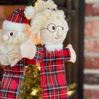 Hugglehounds Long & Lovelie Tartan Fleece Mrs. Clause