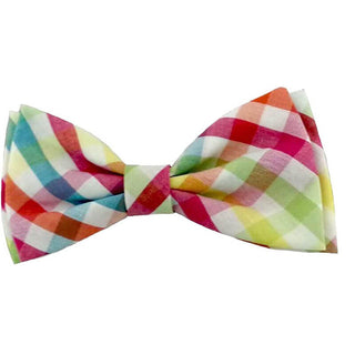 Huxley & Kent Yellow/Orange Check Bow Tie
