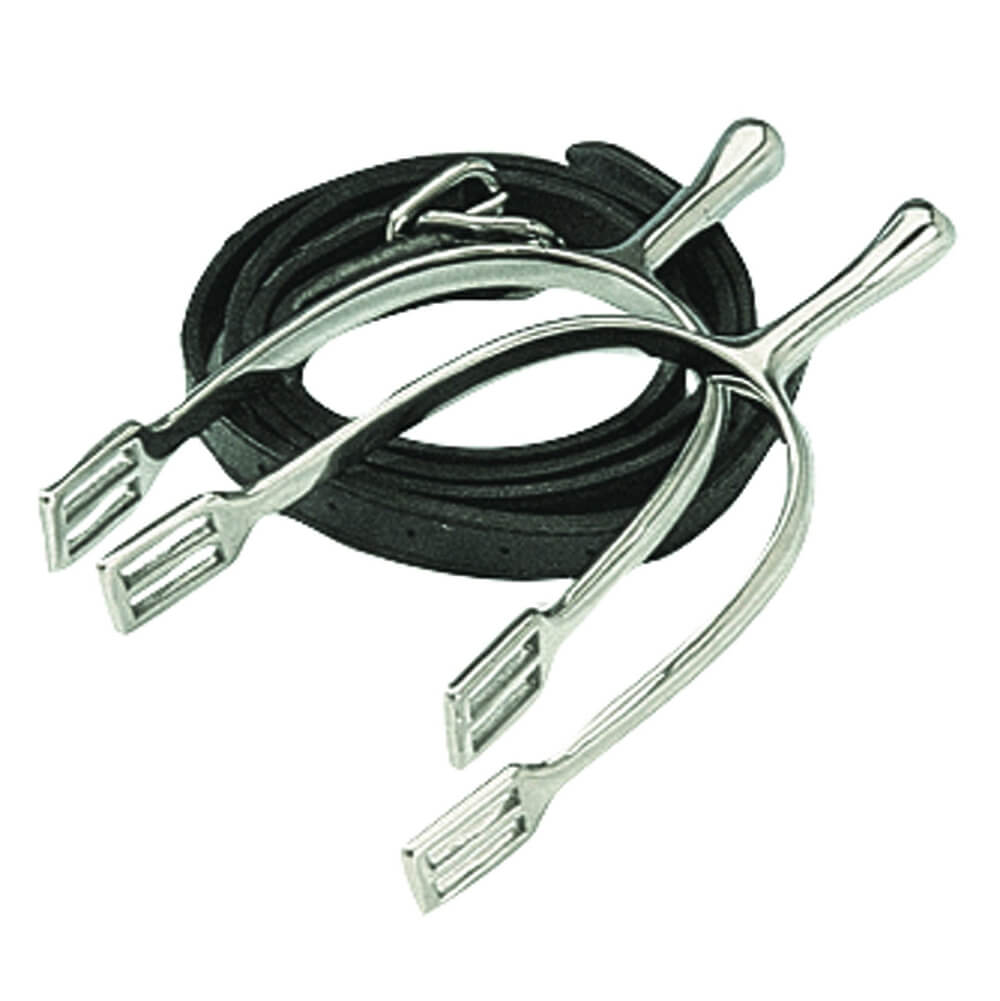 Korsteel Long Neck Dressage Spurs w/Straps 1.5"