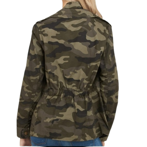 Love Tree Zip Up Long Sleeve Jacket- Camo