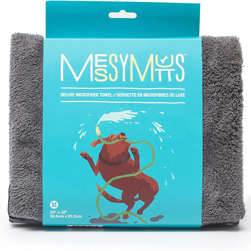 Messy Mutts Ultra Soft Microfiber Towel with Hand Pockets