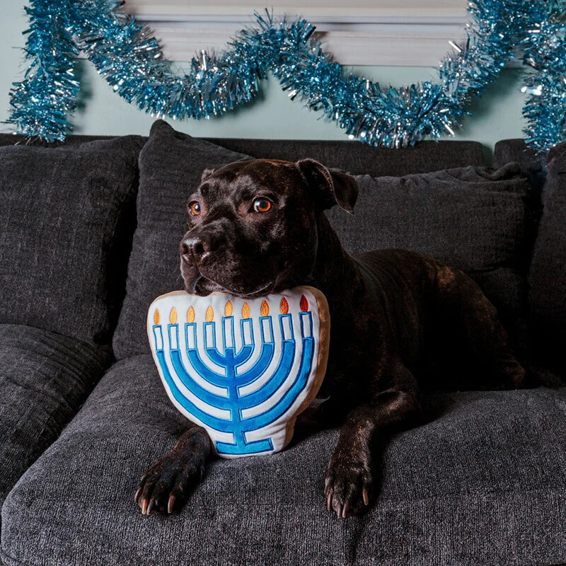 Midlee Menorah Sugar Cookie Squeaker Toy