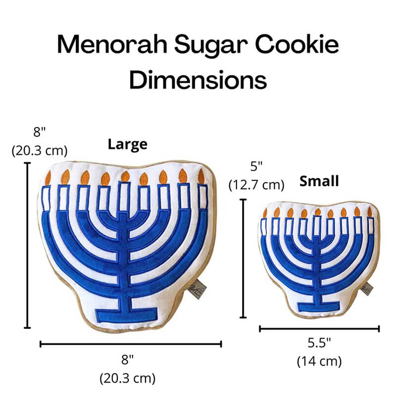 Midlee Menorah Sugar Cookie Squeaker Toy