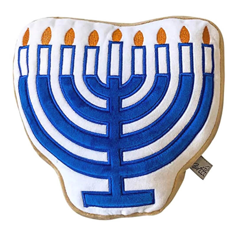 Midlee Menorah Sugar Cookie Squeaker Toy