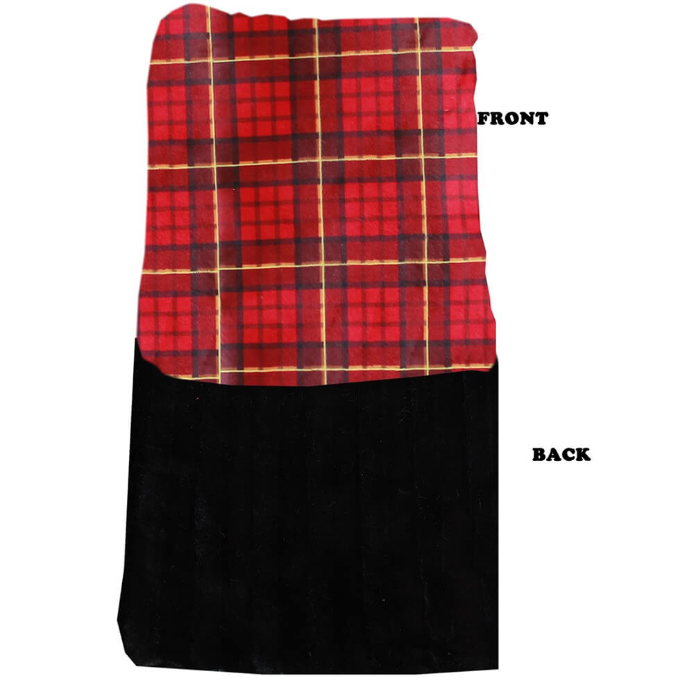 Mirage Pet Red Plaid Plush Blanket