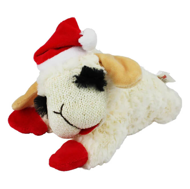 Multipet Holiday Lamb Chop w/ Santa Hat