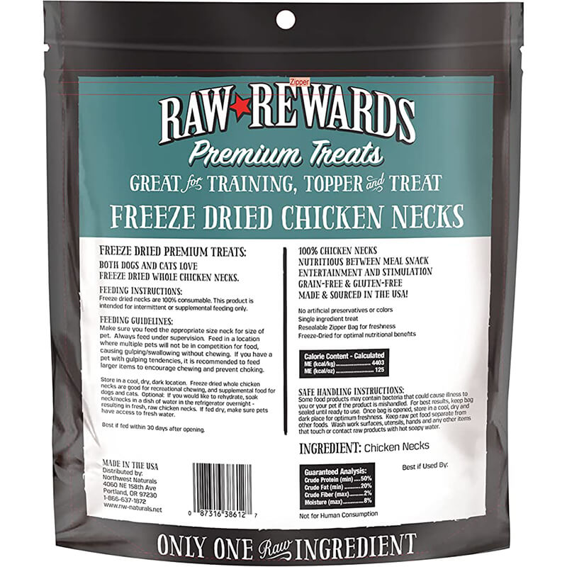 Northwest Naturals Freeze-Dried Chicken Necks 4oz